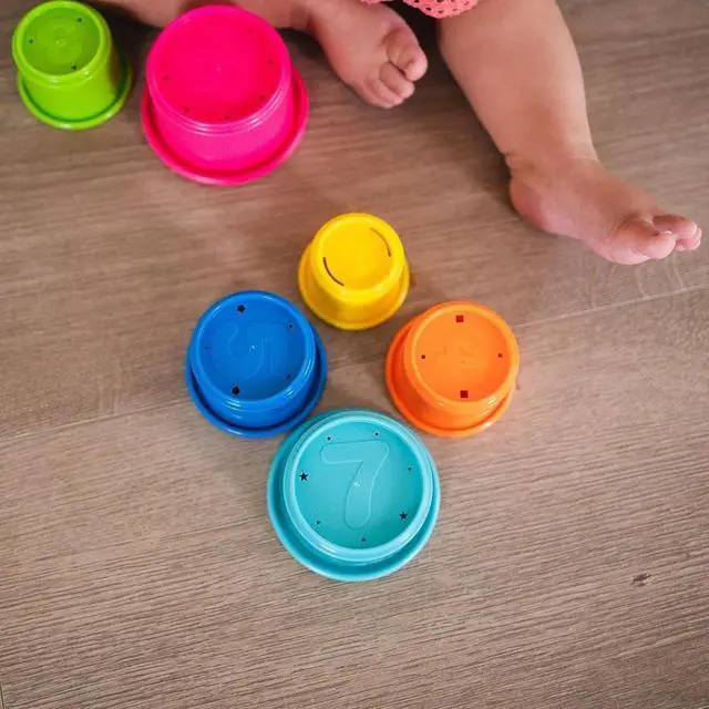 Alt view image 2 of 4 - Stack & Count Stacking Cups - Colorful Baby Stacking Water Toys Set - Stackable