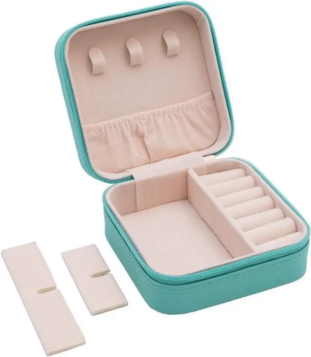Alt view image 2 of 4 - Mini Jewelry Travel Case, Small Portable Jewellry Organizer Box Portable