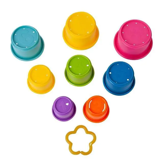 Alt view image 4 of 4 - Stack & Count Stacking Cups - Colorful Baby Stacking Water Toys Set - Stackable