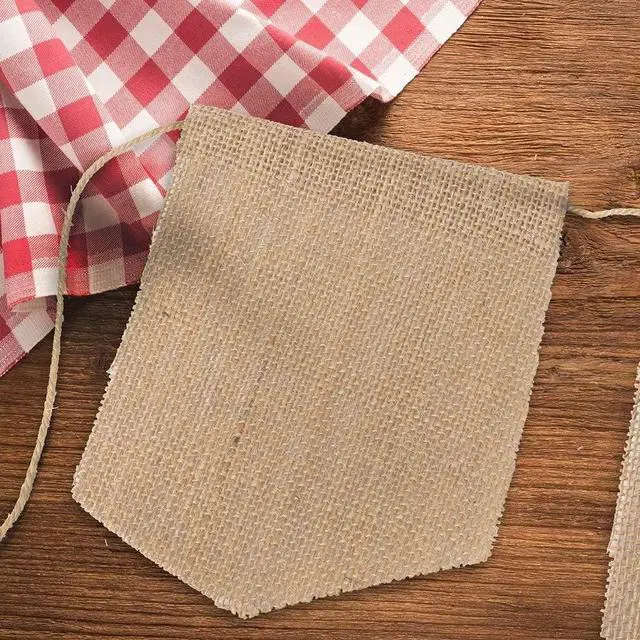 Alt view image 4 of 4 - 15pcs Hand-Painted DIY Burlap Banners - for Kid Adults Party Decor