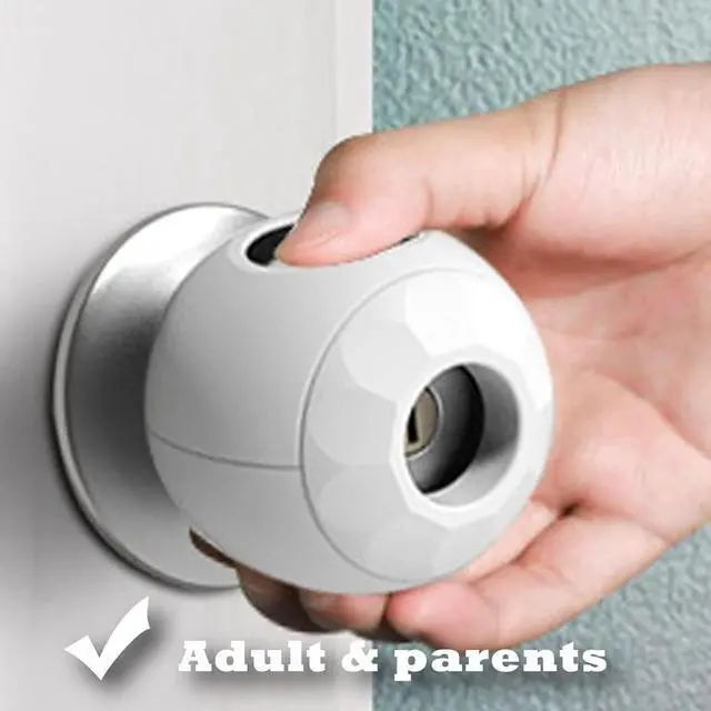 Alt view image 4 of 4 - 1 Pack Childproof Door Knob Covers Babyproof Child Door Locks Door Handle Baby