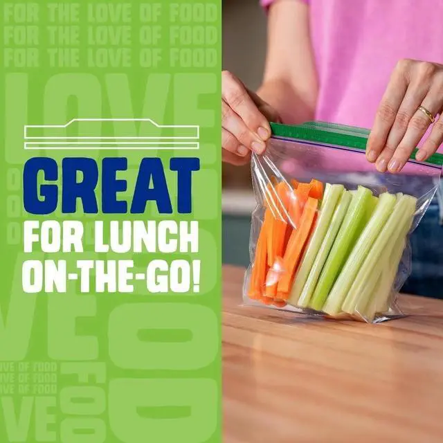 Alt view image 4 of 4 - Sandwich and Snack Bags, Easy Open and Close, Plastic Food Storage Bags, 105