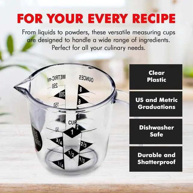 Alt view image 4 of 4 - Select Plastic Measuring Cup, 1 Cup Capacity, Clear