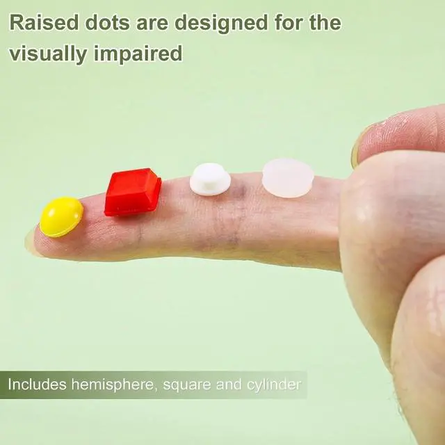 Alt view image 4 of 4 - 155pcs Bump Dots for Visually Impaired, Silicone Braille Stickers Multiple Sizes