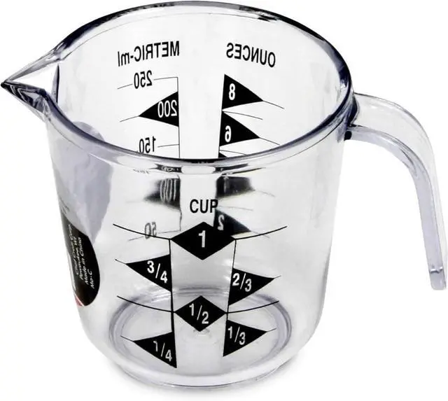 Main image of Select Plastic Measuring Cup, 1 Cup Capacity, Clear