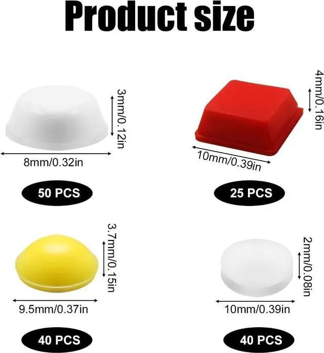 Alt view image 2 of 4 - 155pcs Bump Dots for Visually Impaired, Silicone Braille Stickers Multiple Sizes