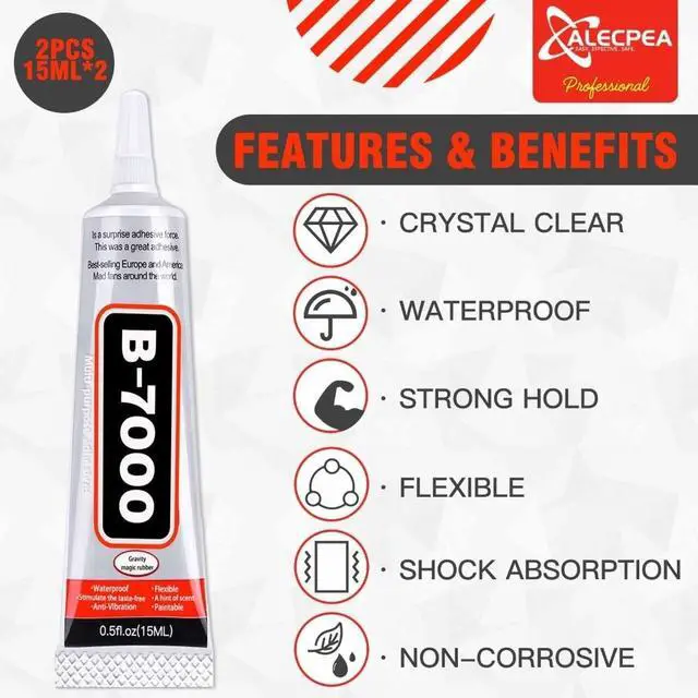 Alt view image 3 of 4 - B-7000 Craft Glue for Jewelry Making - 15ml/0.5oz (2 Pack) - Multi-Function