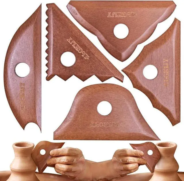 Main image of Pottery Ribs 5 Pack, Double Bevel, Supports Left and Right-Handed, Forward and