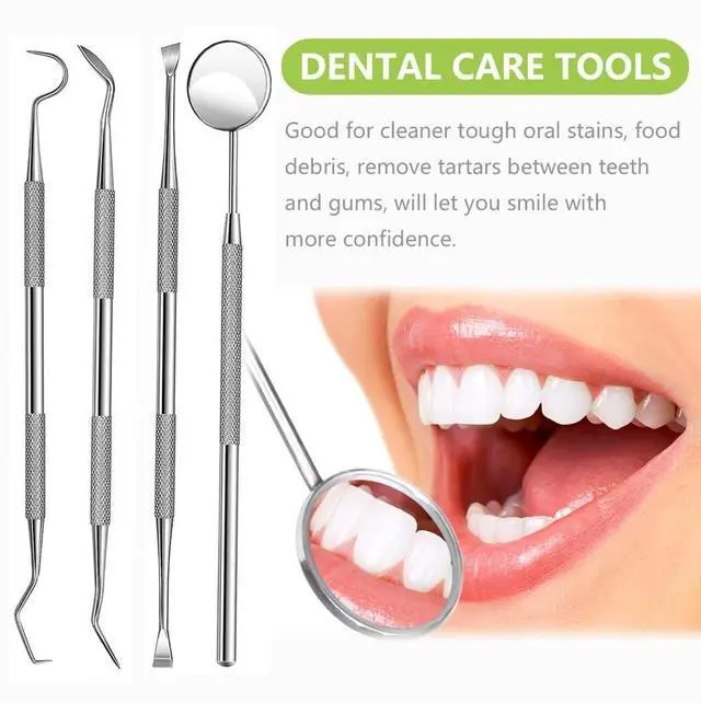 Alt view image 2 of 4 - Dental Tools, Professional Teeth Cleaning Oral Care Hygiene Kit, Stainless Steel