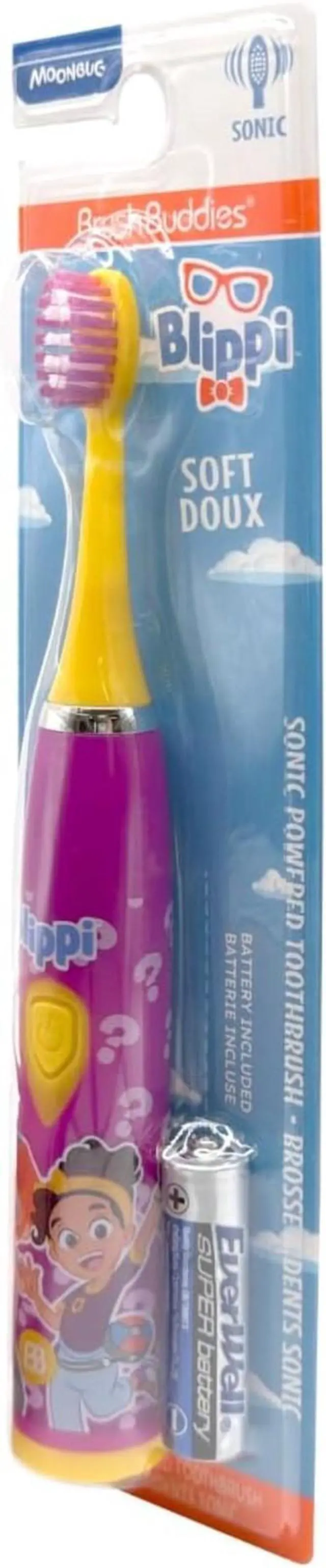 Alt view image 3 of 4 - Electric Toothbrush for Kids, Battery Powered Sonic Toothbrush, Soft