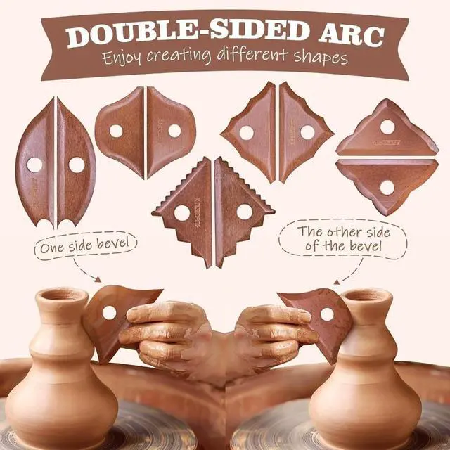 Alt view image 2 of 4 - Pottery Ribs 5 Pack, Double Bevel, Supports Left and Right-Handed, Forward and