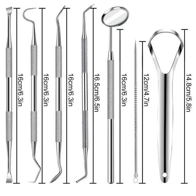 Alt view image 2 of 4 - 7pcs Dental Tools, Dental Pick Teeth Cleaning Tools Hygiene Kit | Professional