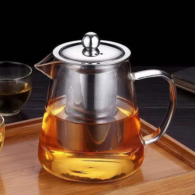 Main image of Mini Size Glass Teapot Tea Kettle-with Stainless Steel Removable Infuser for