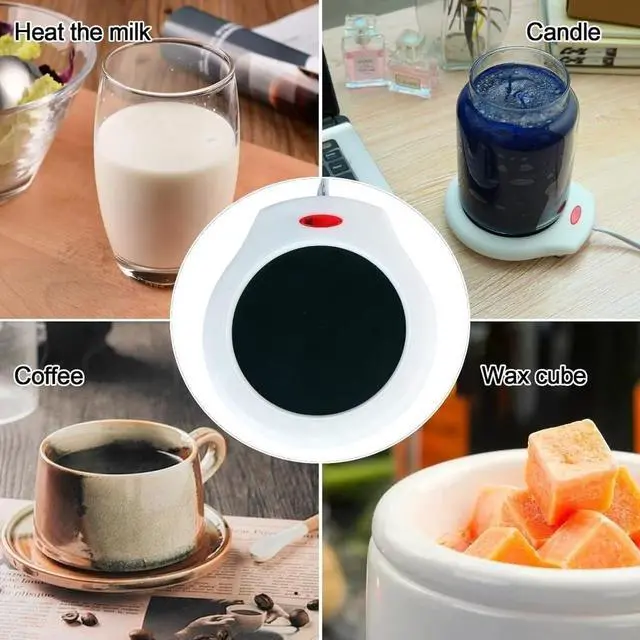 Alt view image 3 of 4 - Home&Office Desktop Electric Mug Warmer-Coffee/Tea/Cocoa/Soup-Scented Candles