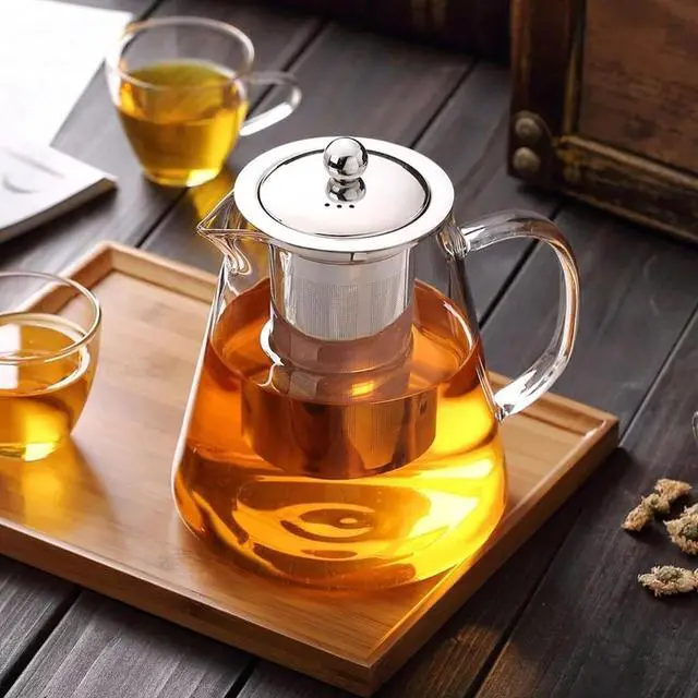 Alt view image 2 of 4 - Mini Size Glass Teapot Tea Kettle-with Stainless Steel Removable Infuser for