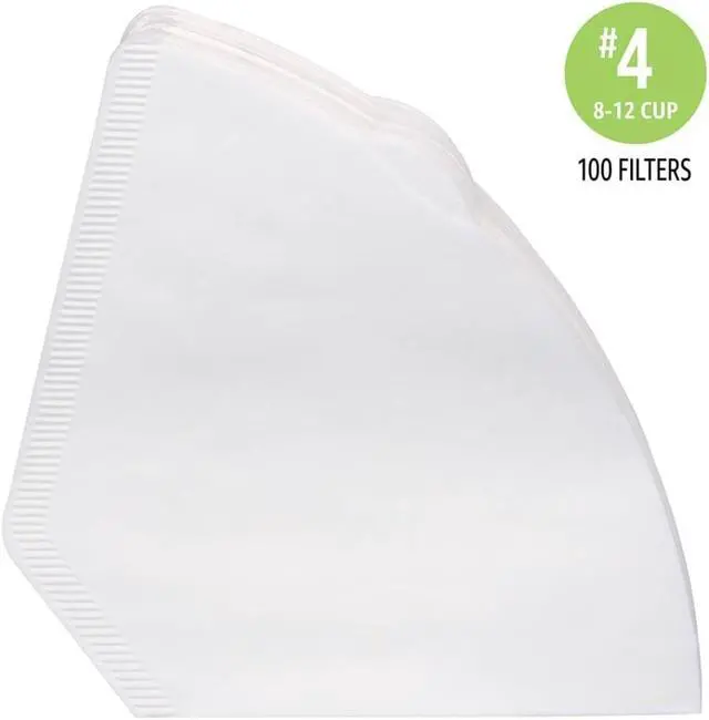 Alt view image 2 of 4 - 4 Cone Coffee Filters for 8-12 Cup Coffee Makers, White, 100 Count