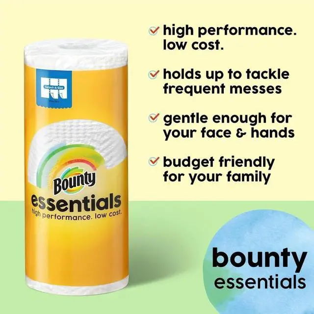 Alt view image 2 of 4 - Essentials Select-A-Size Paper Towels, White, 2 Triple Rolls = 6 Regular Rolls