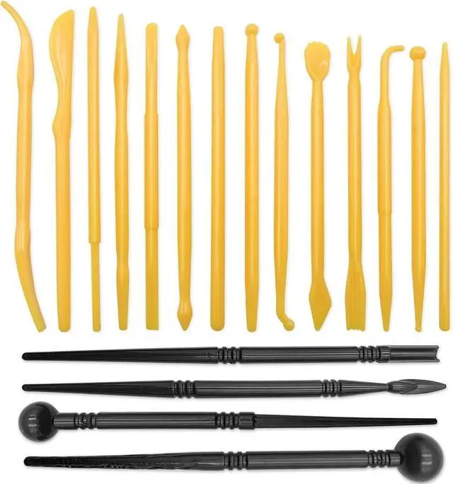 Main image of 18 Pack Pottery Clay Tool Kit, Sculpting & Dotting Stylus Tools for Craft