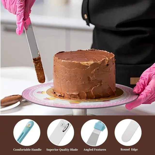 Alt view image 4 of 4 - Icing Spatula, Offset Spatulas, Frosting Tools for Cake Decorating, Baking