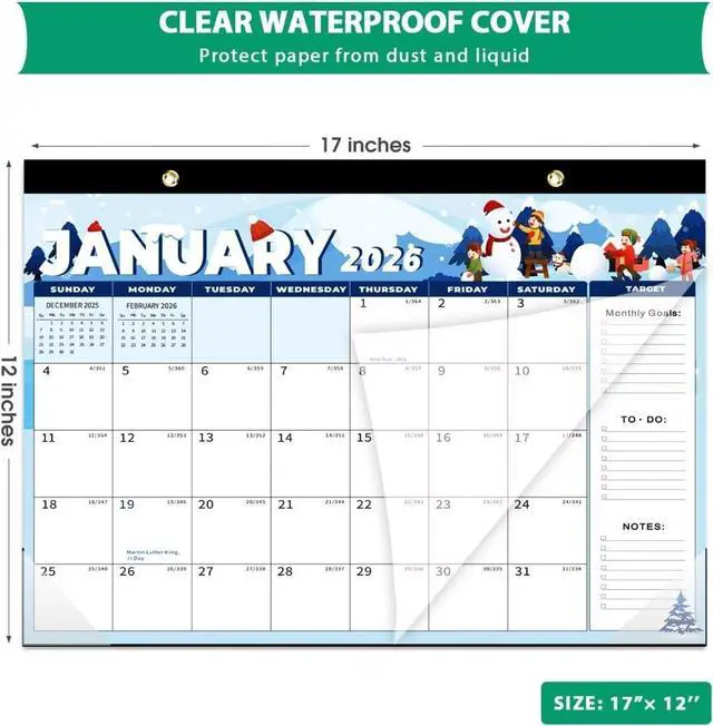 Alt view image 4 of 4 - Desk Calendar 2026, 18 Months Calendar Runs from January 2026 to June 2027 -