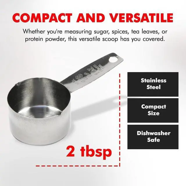 Alt view image 4 of 4 - Select Coffee Measurer, 4 inch 2 tbsp, Stainless Steel