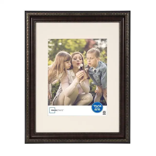 Main image of 8x10 Inch Picture Frame with Mahogany Mat for Gallery Wall Display