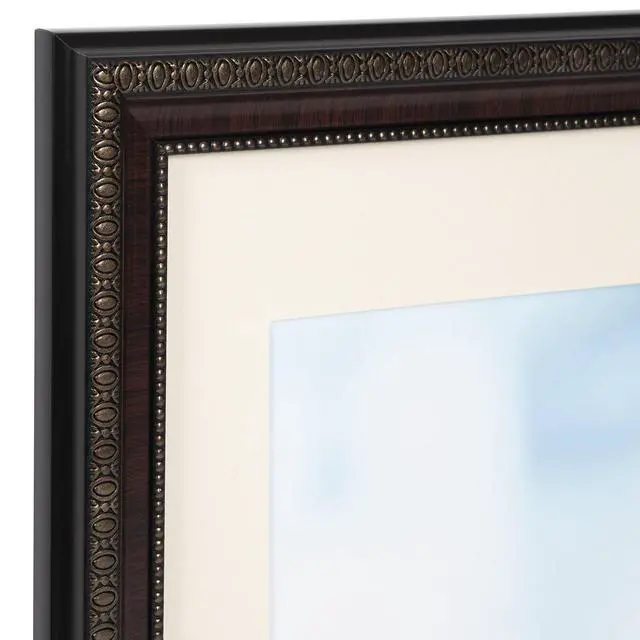 Alt view image 3 of 4 - 8x10 Inch Picture Frame with Mahogany Mat for Gallery Wall Display