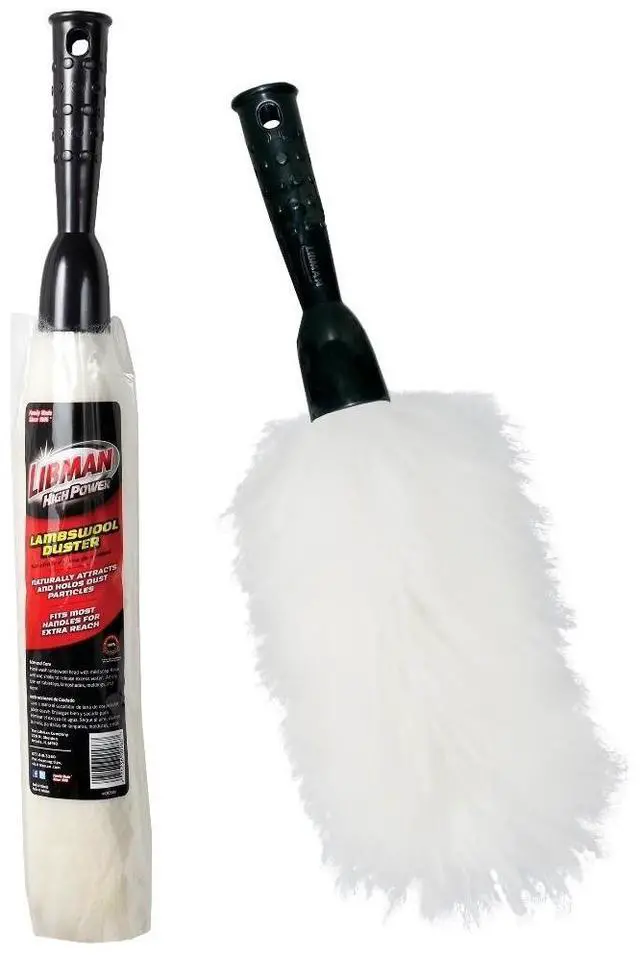 Main image of Natural Lambs Wool Duster Wand with Threaded Handle for Standard Extensions