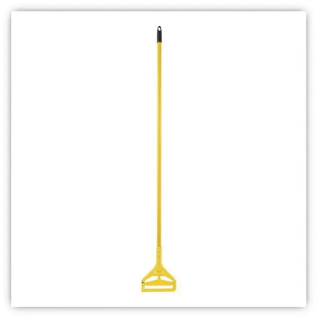Main image of 60-Inch Quick-Change Mop with Aluminum Handle and Side-Latch Yellow Plastic Head