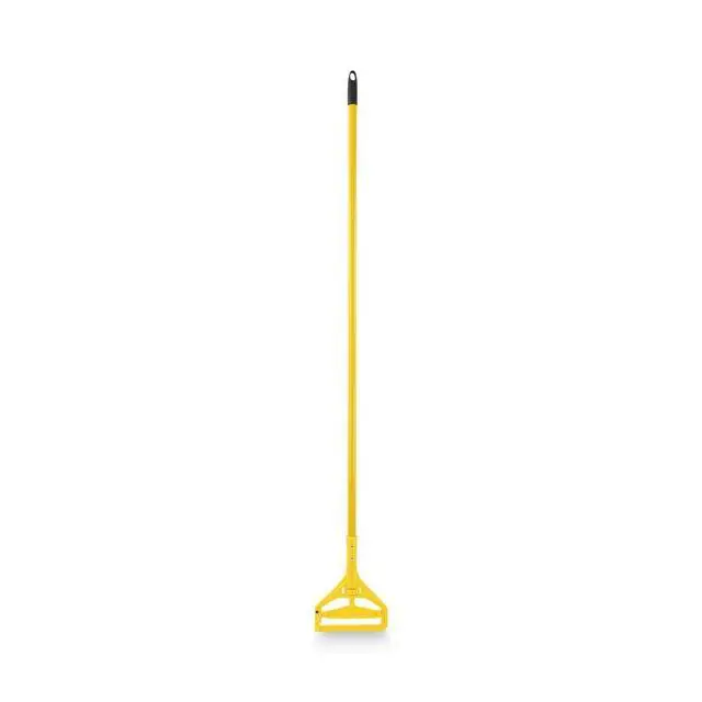 Alt view image 2 of 4 - 60-Inch Quick-Change Mop with Aluminum Handle and Side-Latch Yellow Plastic Head