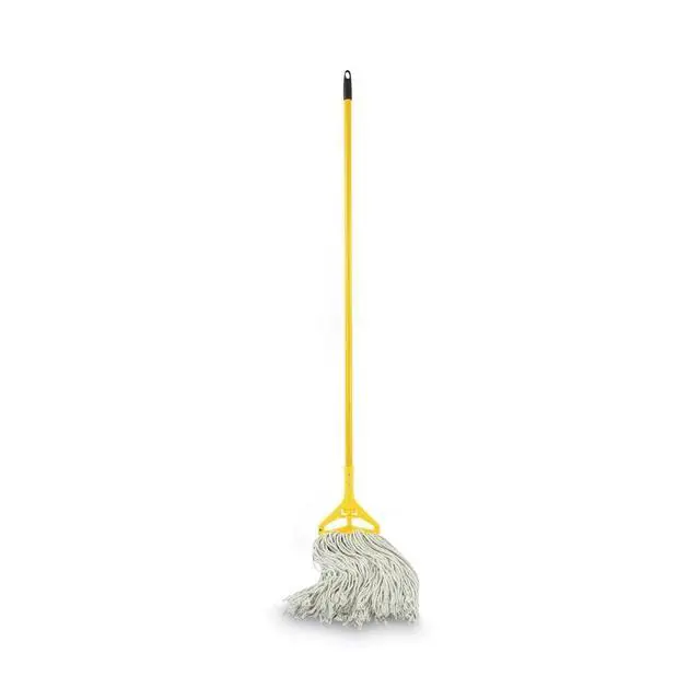 Alt view image 4 of 4 - 60-Inch Quick-Change Mop with Aluminum Handle and Side-Latch Yellow Plastic Head