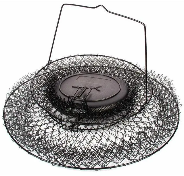 Main image of Collapsible Floating Wire Fishing Basket Keepnet Foldable Tackle Storage Bag