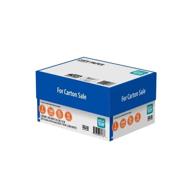 Alt view image 3 of 4 - White Copy Paper 8.5 x 11 20 lb 92 Bright 1500 Sheets 3 Ream Case