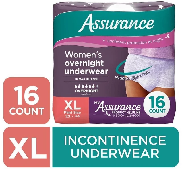 Alt view image 2 of 4 - Women's Overnight Incontinence Postpartum Underwear XL Ultimate Absorbency 16