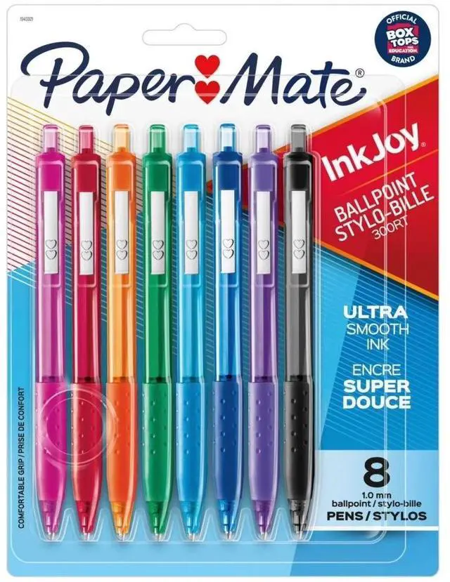 Main image of InkJoy Retractable Ballpoint Pen, 1.0 mm Tip, Assorted Colors, 8-Pack
