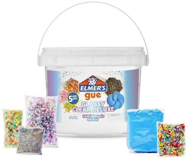 Main image of 5 Add-Ins for Slime Making, 3 lb Bucket of Clear Glue Slime, Easter Basket