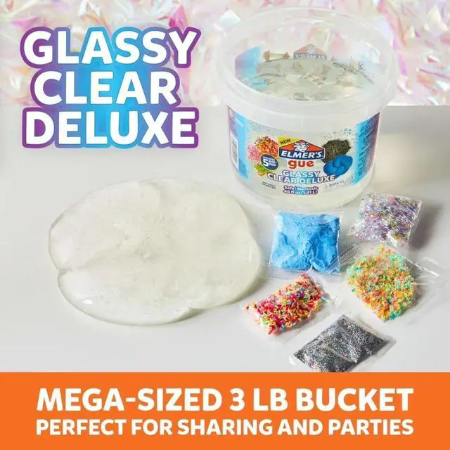 Alt view image 3 of 4 - 5 Add-Ins for Slime Making, 3 lb Bucket of Clear Glue Slime, Easter Basket