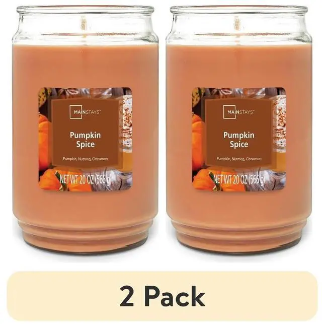 Main image of Pumpkin Spice Scented Single Wick Candle Large 20 oz 2 Pack