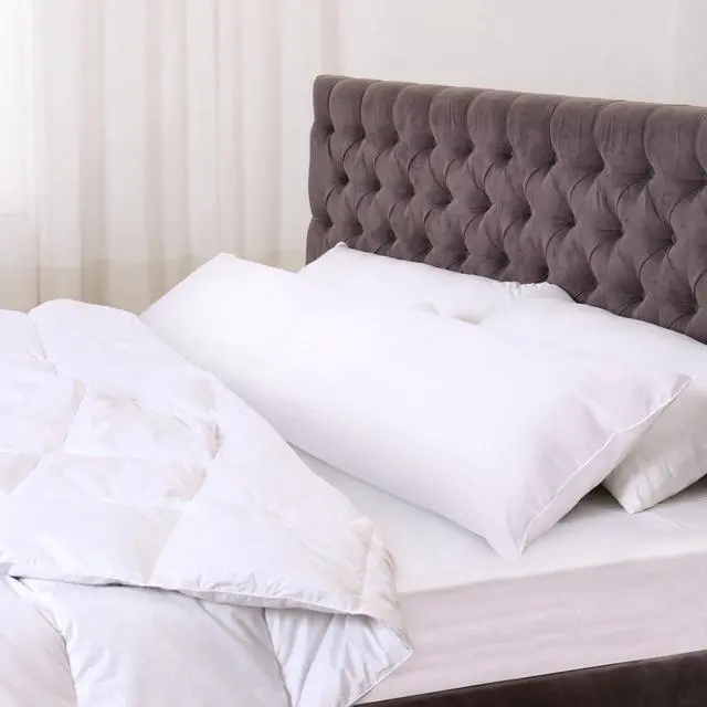 Alt view image 6 of 6 - White Microfiber FullLength Body Pillow 20×54 Inch Hypoallergenic Polyester Support Pillow for Sleep