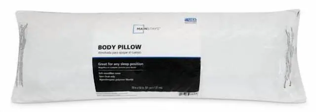 Alt view image 5 of 6 - White Microfiber FullLength Body Pillow 20×54 Inch Hypoallergenic Polyester Support Pillow for Sleep
