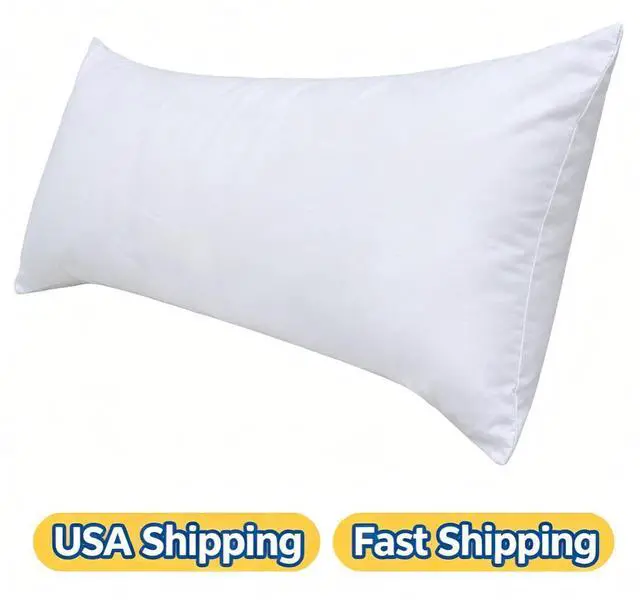 Main image of White Microfiber FullLength Body Pillow 20×54 Inch Hypoallergenic Polyester Support Pillow for Sleep