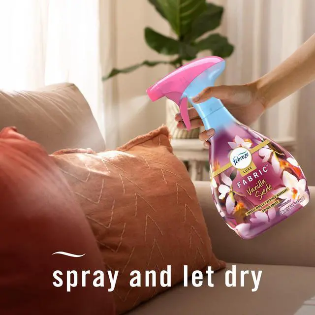 Alt view image 6 of 6 - Vanilla Suede Scent Fabric Refresher Spray 16.9 floz Odor Eliminator Household Cloth Deodorant Air Freshener