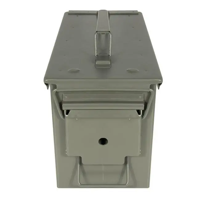 Alt view image 6 of 6 - Strategy 50 Caliber Metal Ammo Storage Box 12 in. x 6.125 in. x 7.25 in. OD Green