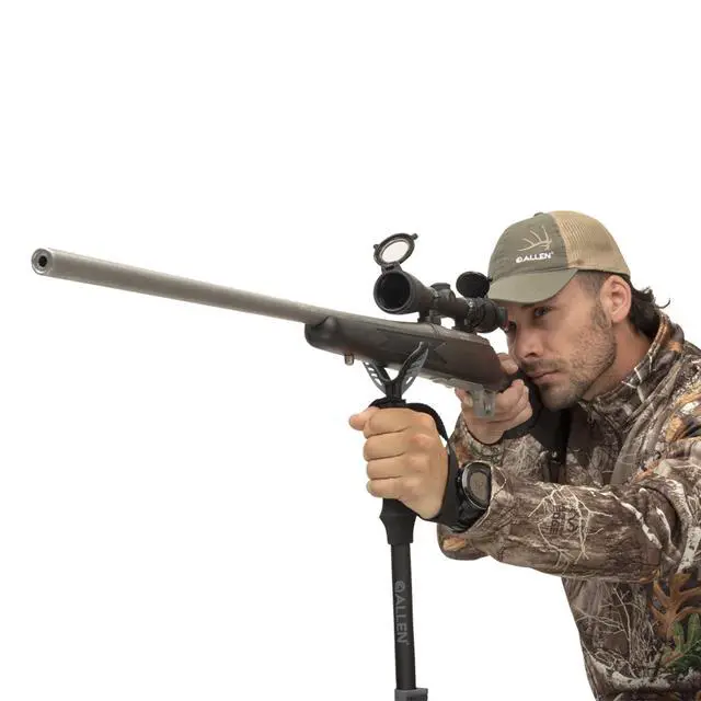 Alt view image 4 of 7 - Allen Company Deluxe Shooting Stick, Adjusts 16.25"-45", Black, Aluminum, Model 21631A