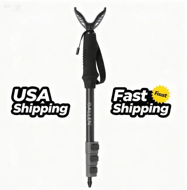 Main image of Allen Company Deluxe Shooting Stick, Adjusts 16.25"-45", Black, Aluminum, Model 21631A