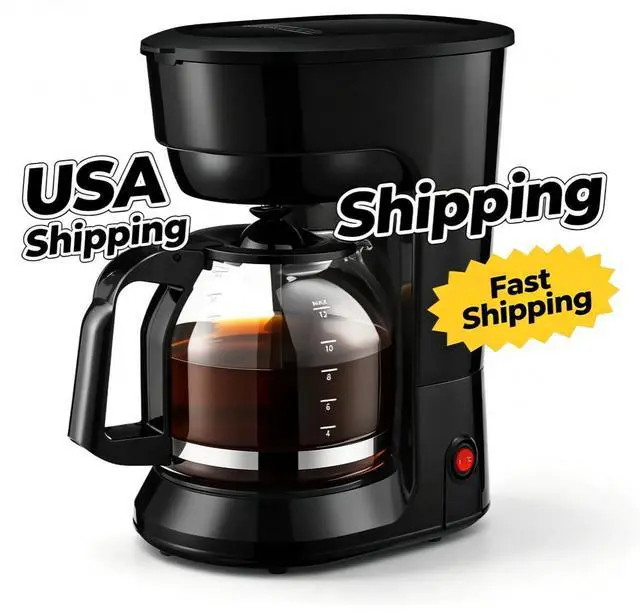 Main image of Mainstays Black 12-Cup Drip Coffee Maker