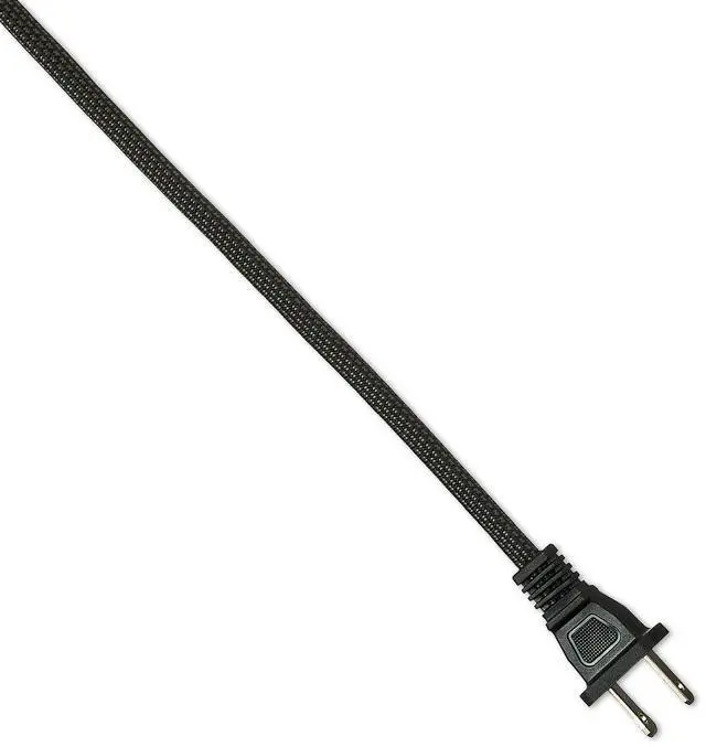 Alt view image 6 of 6 - Hyper Tough Indoor Extension Cord 10 ft with 3 Outlets, 2 Prong, Braided Cord, Black