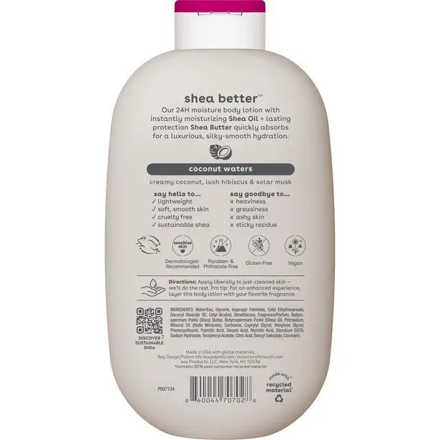 Alt view image 4 of 7 - eos Shea Better Body Lotion - Coconut Waters, Made for Dryness, 16 fl oz.
