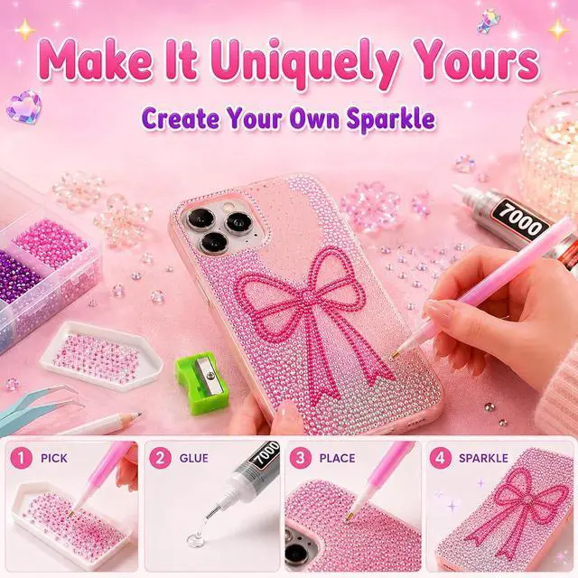 Alt view image 7 of 7 - Redtwo 40000Pcs Resin Jelly Rhinestones for Bedazzling Kit | 24 Colors, 3mm Multicolor Flatback Rhinestones, 4Pcs Glue and Tools, Bedazzler Kit for Clothes, Books, Shoes, Nail & Crafting