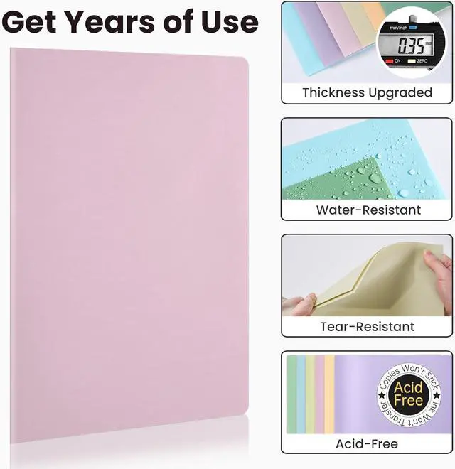 Alt view image 4 of 7 - Sooez 6Pack Folders with Pockets, Pastels Colors, Heavy Duty Pocket Folder | Plastic Folders with Pockets, 2-Pocket Folder Bulk, Aesthetic File Folder, Back to School Office Filing Supplies